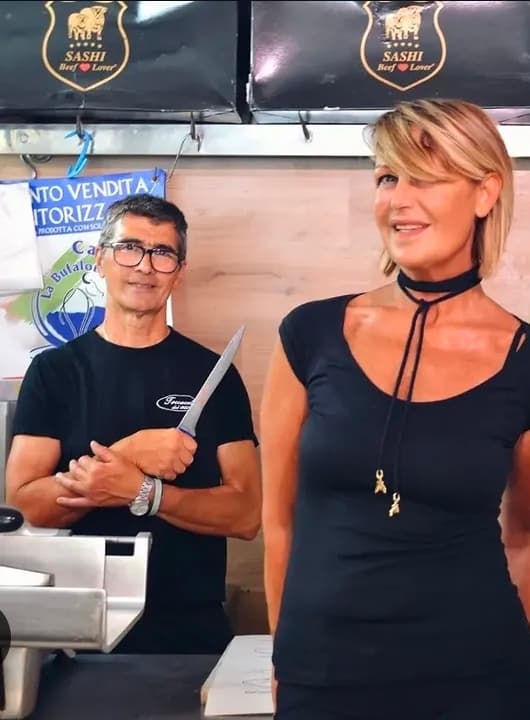 La seconda generazione della famiglia Toccaceli in macelleria